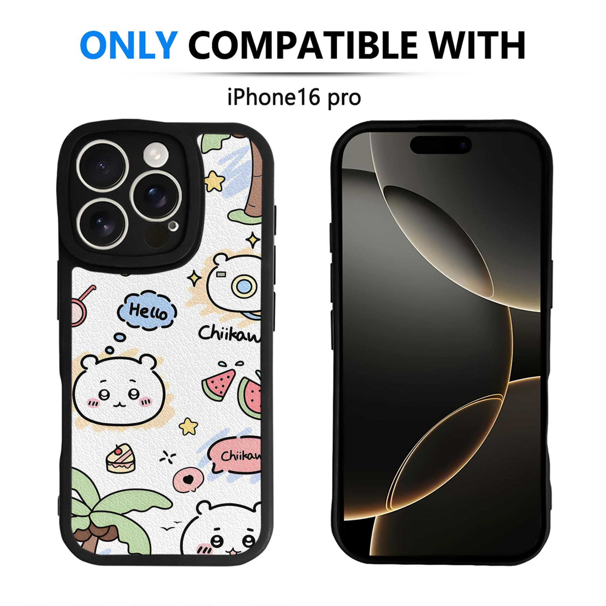 （画像用） ちいかわ Chii-kawa 【iPhone 16シリーズ対応】シリコンスマホケース（レザー調） 材質：シリコン